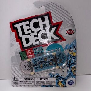 Tech Deck Mini Skateboard with Blue Graphics Real